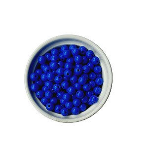 CONTA PLASTICA LEITOSA AZUL ROYAL (08MM) - 20 GRAMAS