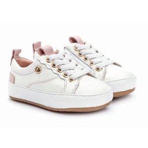 Tenis Baby Menina Gambo Branco Danone