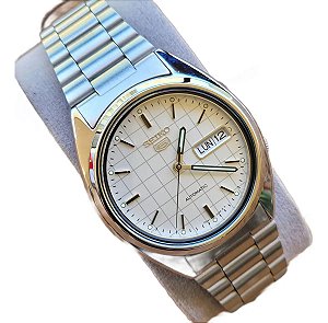 ⌚️✨ Relógio Masculino Seiko 5 Automatico Snxf05k Calendário Duplo
