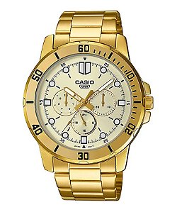 Relógio Casio Masculino Dourado Analógico MTP-VD300G-9E