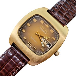 Relógio Masculino Bulova N4 Anos 70 Automático Banhado Ouro