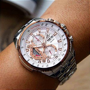 Relógio Casio Edifice Ef-558d-7avudf Cronógrafo Taquímetro