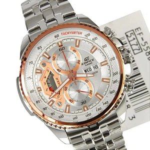 Relógio Casio Edifice Ef-558d-7avudf Cronógrafo Taquímetro