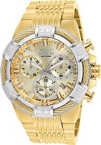 Invicta Bolt 25868 Cronógrafo Calendário Suíço Plaque Ouro