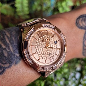 Relógio Feminino Vip Rose Mm-1018