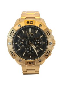Relógio Masculino Vip Mh8314 Dourado