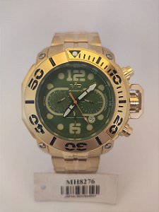 Relógio Masculino Vip Mh-8276 Cronógrafo Verde