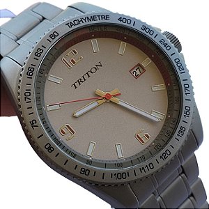 Relógio Analógico Triton ZT30244 Taquímetro Calendário