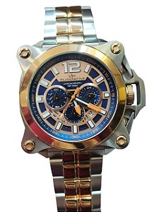 Relógio Robusto Vip Eurostar Japones Mh-8369 Azul Misto