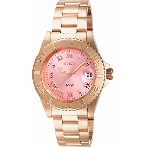 Relógio Feminino Invicta Angel 14369 Ouro Rose Quartzo