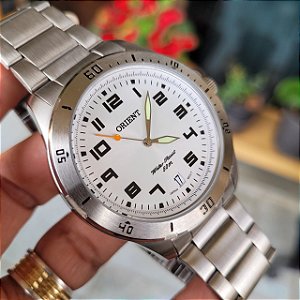 Relógio Masculino Orient MBSS1155A S2SX Visor Branco