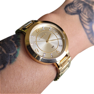 Relógio Feminino Lince Strass Fashion Lrg4516l