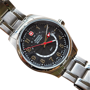 Relógio Masculino Wenger Swiss Military 7902x Gmt Swiss Made