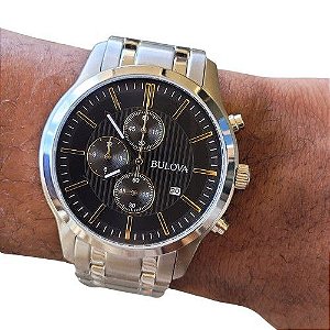 Relógio Bulova Masculino Cronógrafo 96B305