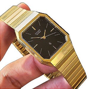 Relógio Citizen CQ 4031-S11294 Dourado Black Dial