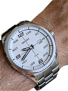 Relógio Orient Mbss1220 Visor Branco Original Sport Quartz