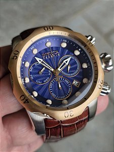 Relógio Masculino Invicta Reserve 32957 Swiss Movt Aço, Ouro Rosa Dourado Azul