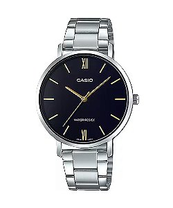 Relógio Casio Standard Analógico Ltp-vt01d-2b Aço Inoxidável