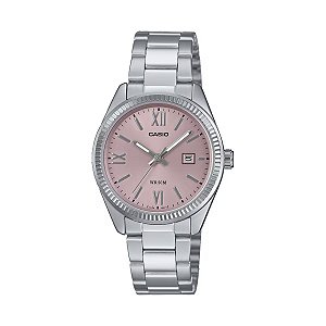 Relógio Feminino Casio Ltp-1302dd-4a1vdf Standard Prateado Prateado Rosa