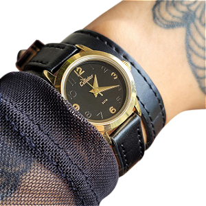 Relógio Condor Feminino Couro Preto Longo Co2035kxb/2p