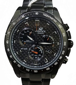 Relógio Masculino Casio Edifice EF-521BK-1AVDF Calendário Taquímetro