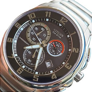 Relógio Citizen Eco Drive Cronógrafo At0690-55e Safira