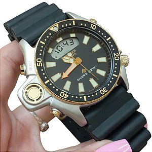 Relógio Masculino Citizen Aqualand Anadigi JP2004-07E 🌊