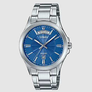 Relógio Masculino Casio MTP-1381D-2AVDF Visor Azul
