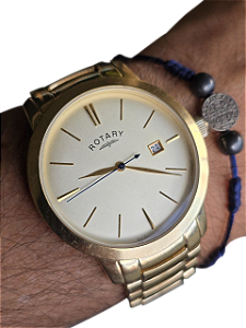 Relógio Rotary Clássico Quartz Com Data