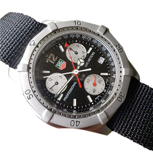 Antigo Tag heuer cronógrafo suíço 200m safira aço inox peça autêntica vidro safira suiço