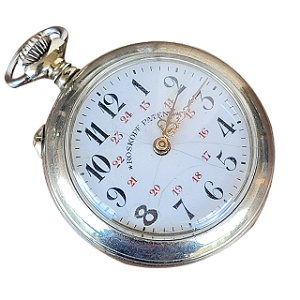 Relógio De Bolso Roskopf Patent Final Do Século XIX Prateado