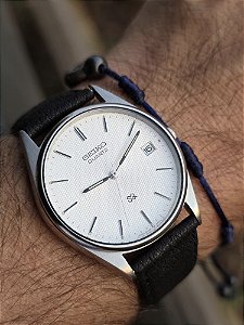 Seiko Quartz 5Y22 Vintage 34mm Texturizado Raro
