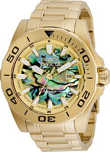 Relógio Masculino Invicta Pro Diver 36277 Dourado Abalone