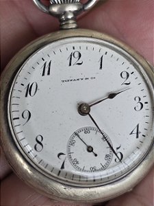 Relógio de Bolso Tiffany & Co Prata Maciça Original Século XX Raríssimo Funcionando