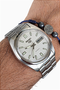 Seiko 5 Automático 7009 Vintage Anos 80 Dial Claro Clássico Revisado Raro