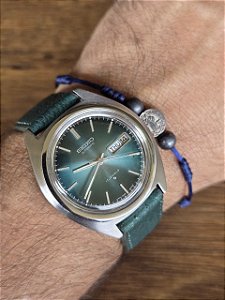 Relógio Seiko 6109-8009 Automatic 1976 Verde Degradê 17 Jewels Original Revisado