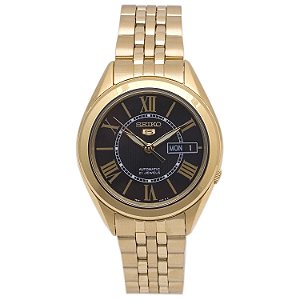 Relógio Masculino Seiko 5 SNKL40K1 Automático Dourado