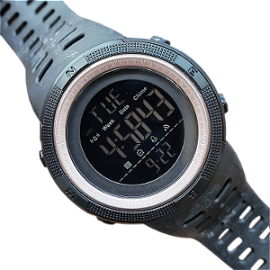 Relógio Masculino Skmei 1251 Digital Sport Black com aro rosê