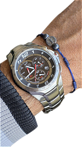 Citizen Eco-drive At0720 Cronógrafo H570 Aço Wr100 2010 Raro