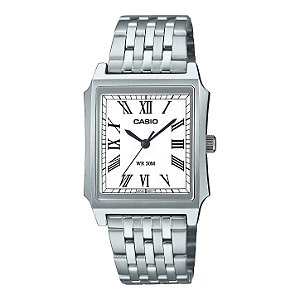 Relógio Casio Enticer MTP-B190D-7BVDF Aço Inoxidável Branco