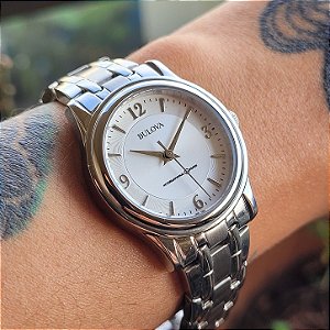 Relógio Bulova 96L005 Feminino Quartz Aço Anos 2010 Original