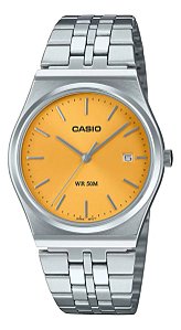 Relógio Casio MTP-B145D-9AVDF Amarelo Aço Quartz Data 50M Original