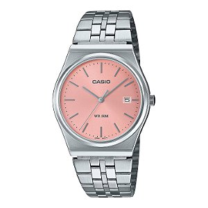 Relógio Casio MTP-B145D-4AVDF Rosa Aço Quartz Calendário 50M Original