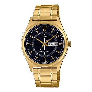 Relógio Casio MTP-V006G-1CUDF Dourado Preto Dia Data Quartz