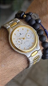 RELÓGIO J.B. CHAMPION QUARTZ DAY DATE BICOLOR – ANOS 1990