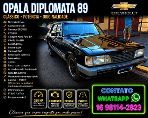 Opala Diplomata 1989 6 Cilindros FuelTech 250cv Clássico de Respeito