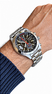 Seiko Cronógrafo 7T94-0AK0 Aço 100 M 2008 Bracelete Original