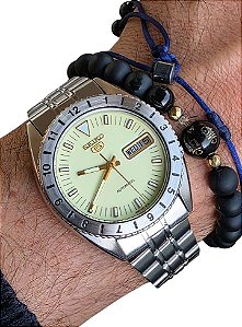 Relógio Seiko 5 Automático 7009a Anos 80 Luminoso Natulite