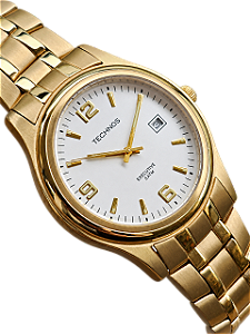 Technos Executive 2915 AQ Dourado Quartz Clássico Calendário