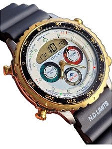 Relógio Citizen Yachting C050 Náutico Vintage Regata Anadigi
